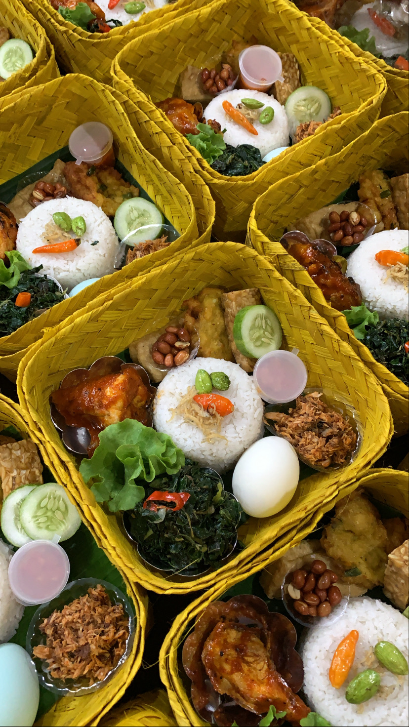 Nasi Besek Godhong Kates